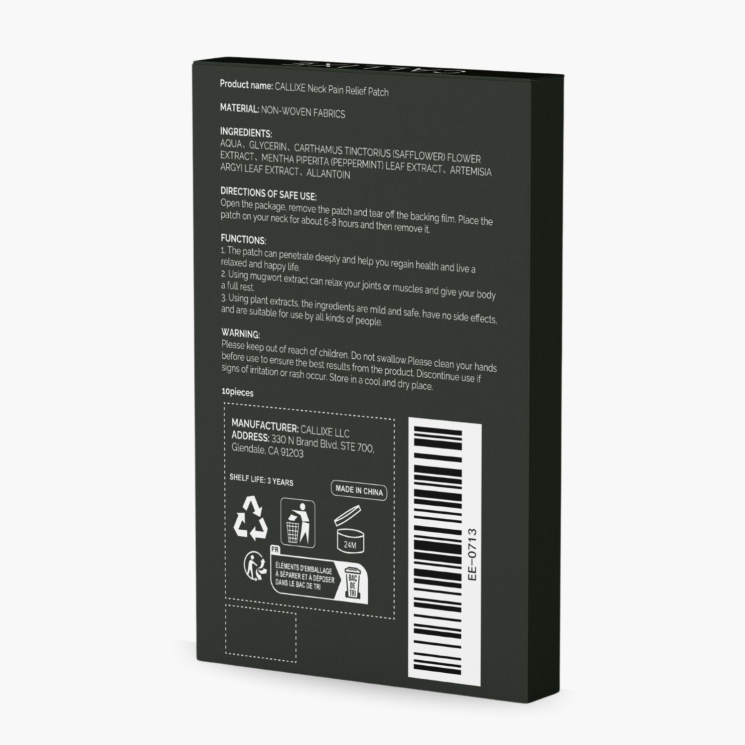 Callixe Herbal Neck Pain Patch